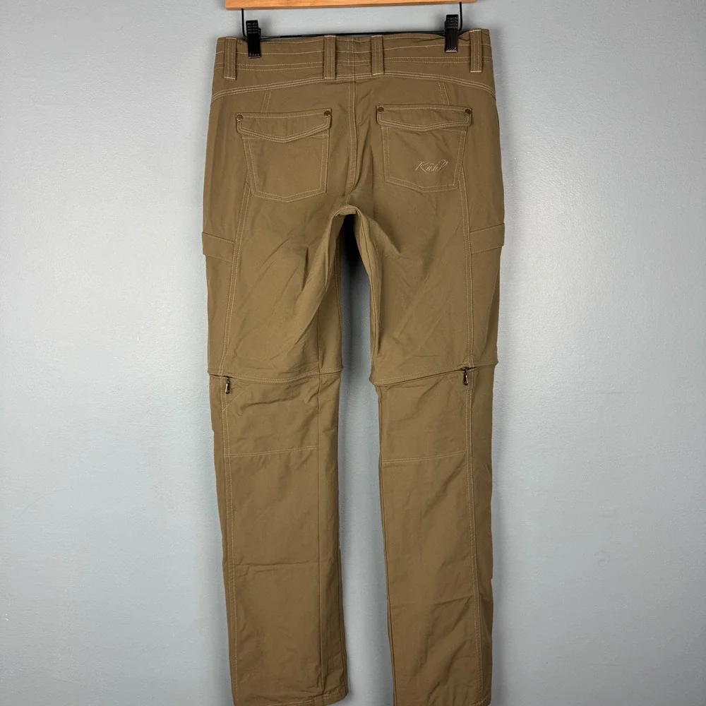 Kuhl Women's 8 Regular Green Nylon Blend Convertible Utility Hiking Cargo Pants - Picture 4 of 10